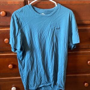 Hollister Deep Grey-Blue Crew Neck T-Shirt